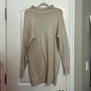 BP Beige Long Sleeve Sweater Dress